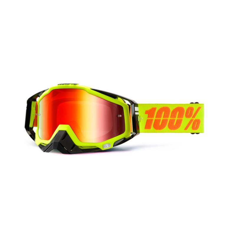 New 100% racecraft adult goggles, neon sign, with clear lens