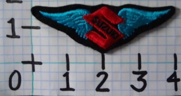 Vintage nos suzuki motorcycle patch from the 70's 001