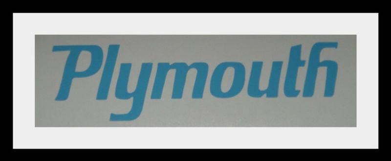 Plymouth logo blue 3m vinyl decal sticker graphic