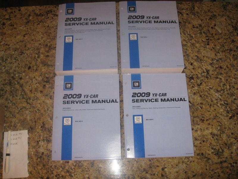 2009 cadillac xlr xlr-v service repair manual set brand new