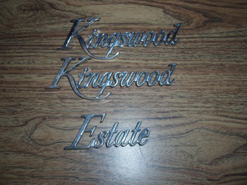 Chevy kingswood estate emblem lot 1971 72 73 74  station wagon fender