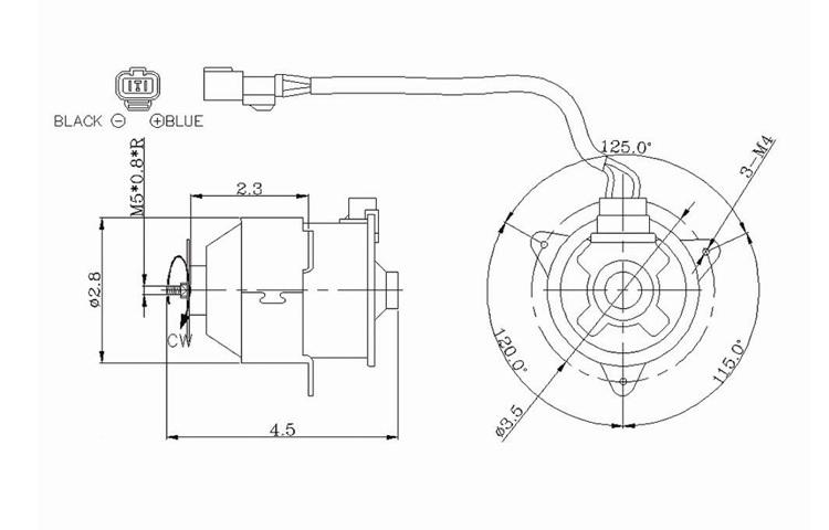 Radiator cooling fan motor 1998-2002 99 00 01 honda accord l4 2/4dr 19030paaa01