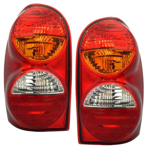 New pair set taillight taillamp lens housing assembly dot 02-04 jeep liberty