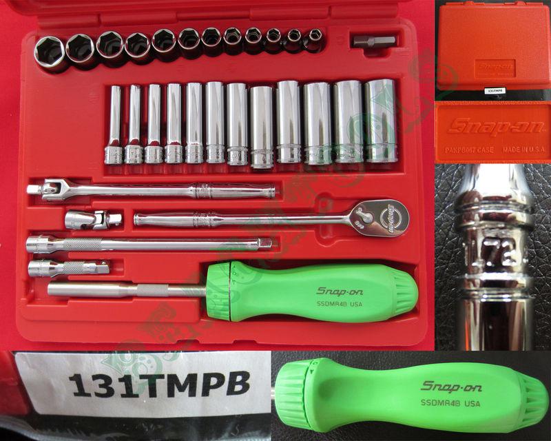 New snap on 6 pt metric general set lime green ratchet screwdriver tl72 131tmpb