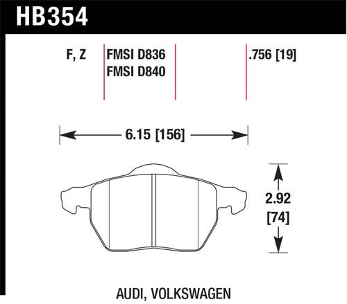 Hawk performance hb354f.756a disc brake pad