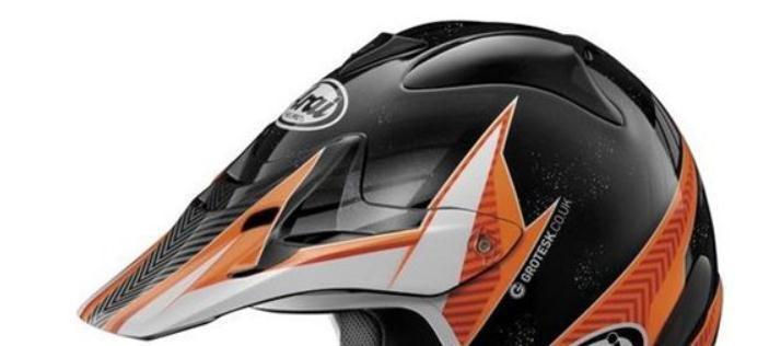 Arai visor for vx-pro3 motorcycle helmet - motion orange