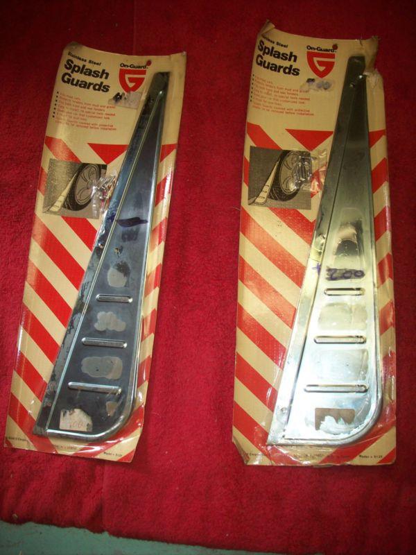 Vintage 1960's nos on-guard stainless steel splash guards custom slead bomb set