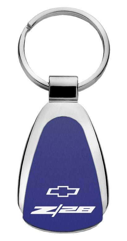 Chevrolet camaro blue blue tear drop key chain ring tag key fob logo lanyard