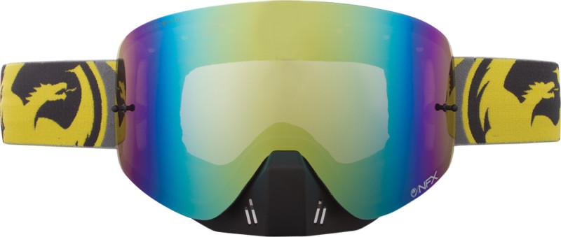 Dragon alliance nfx ionized goggles flair yellow grey/gold lens