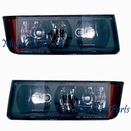 02-06 chevy avalanche headlights headlamps l+r set 2pc