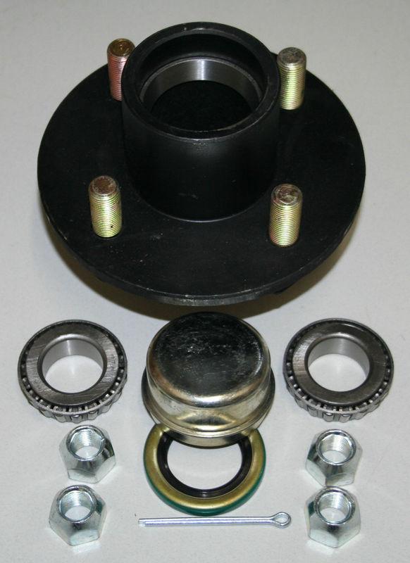 Painted - trailer hub kit 1" x 1" -  4 lug