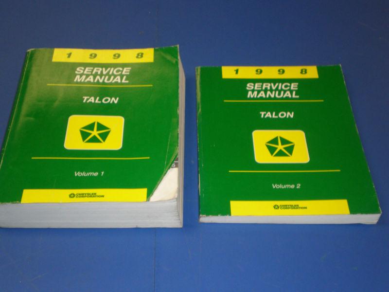 1998 eagle talon factory shop service manual 2 volume set 12 pictures free ship