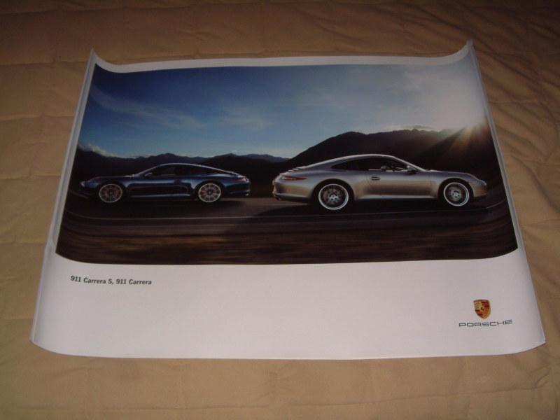 Porsche factory issued showroom poster of the porsche 911 carrera & s  (n0.41) 