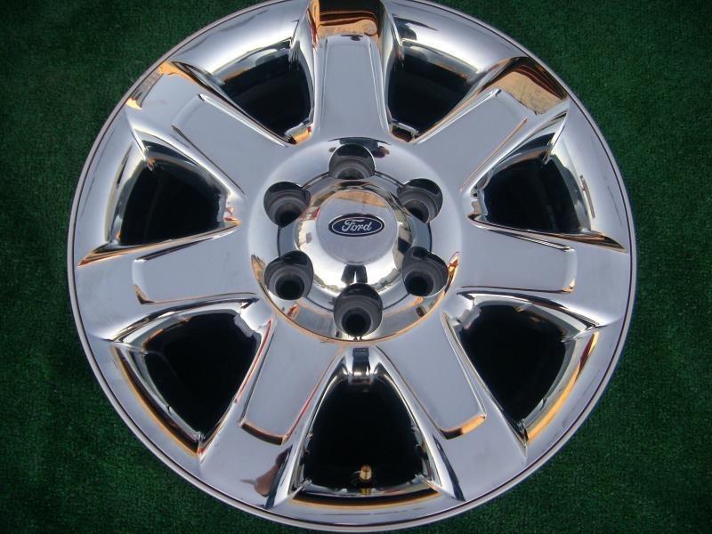 2013-14 ford f150 factory oem wheel 18x7-1/2 alum 7 solid spokes chrome clad 