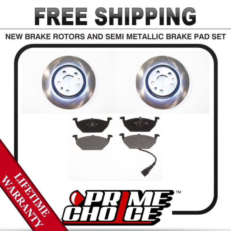 Front kit (2) brake rotors and (1 set) premium brake pads with lifetime warranty