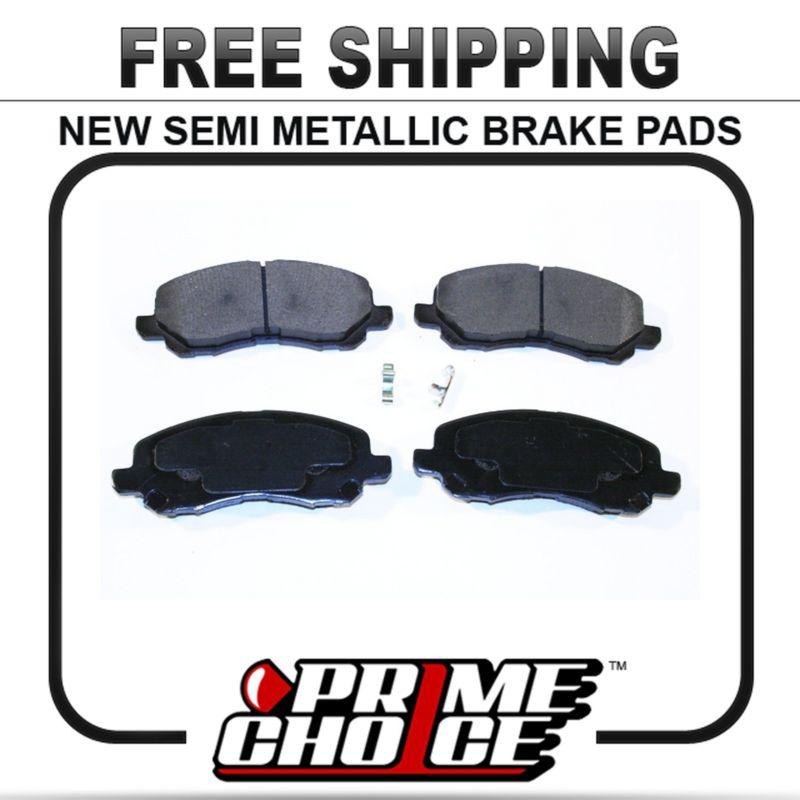 New premium complete set of front metallic disc brake pads with shims