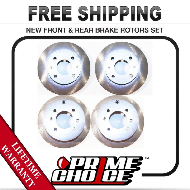 Set (4) new front and rear brake disc rotors with lifetime warranty