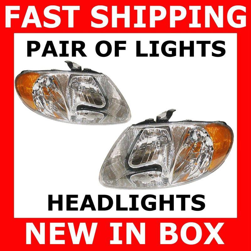 Headlight front head lamp caravan voyager set pair new