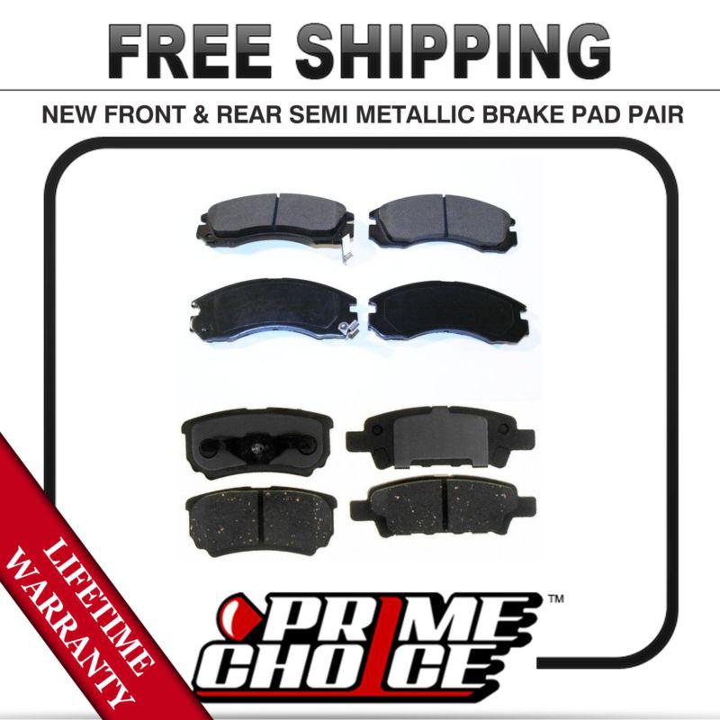 Complete set of front and rear premium brake pads with lifetime warranty