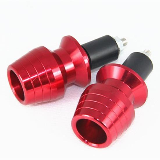 Red aluminum 22mm 7/8" bar end for honda yamaha suzuki kawasaki ducati ktm 