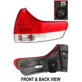 Toyota sienna 11-11 tail lamp rh, assembly, on body, w/o se model