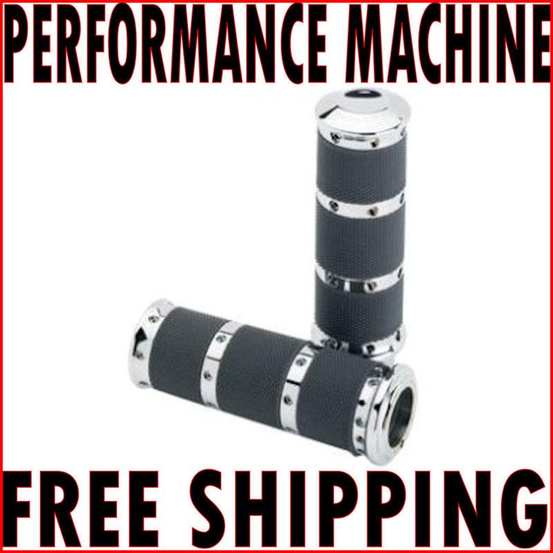 Performance machine chrome grips 08-2013 harley touring road street electra tbw