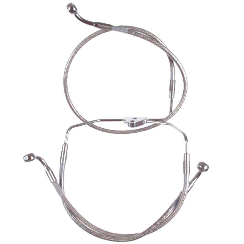 Front +6" stainless brake line kit harley-davidson touring models 1996-2007