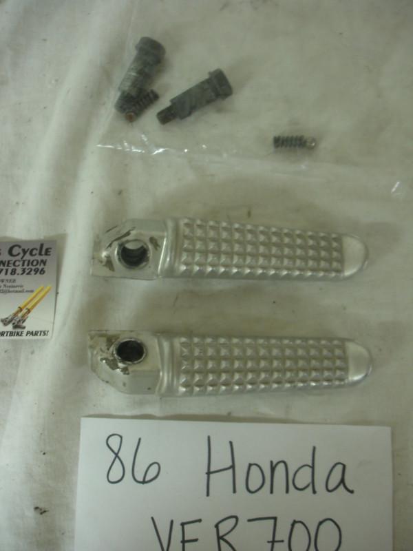 86-87 honda vfr-700 passenger rear pegs with hardware. good used oem