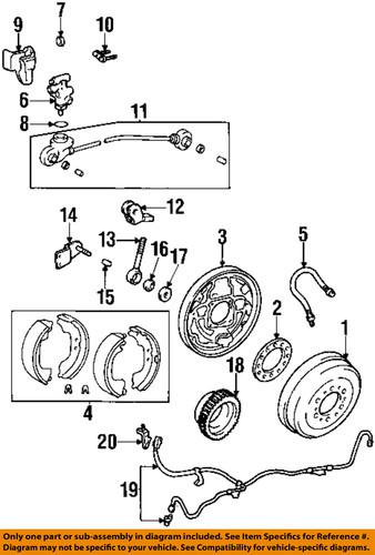 Toyota oem 4243135210 rear brake drum/brake drum