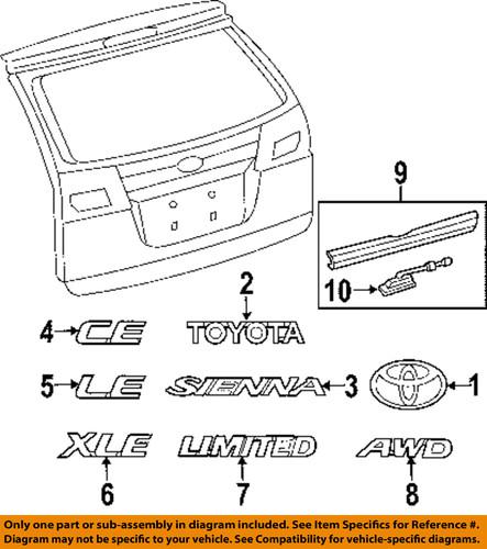 Toyota oem 8484008010 lift gate-switch