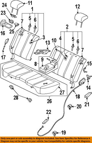 Mazda oem c00156723a rear seat-lower bracket