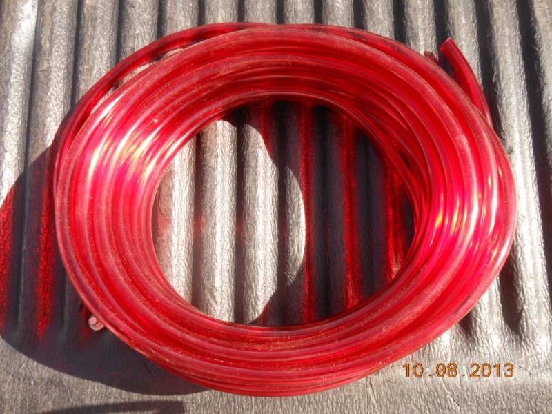 25 ft 1/4 inch red fuel line rupp scorpion chaparral minibike vintage snowmobile