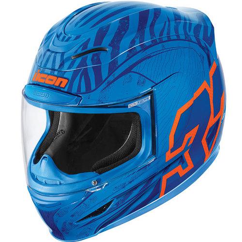 Icon airmada bostrom motorcycle helmet blue orange all sizes