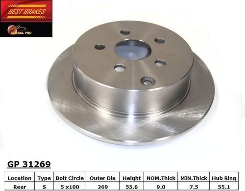 Best brakes usa gp31269 rear brake rotor/disc-disc brake rotor