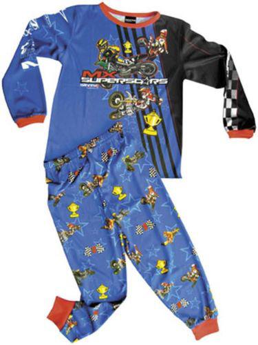 Smooth industries playwear mx superstars child poly 2-pc pajamas,blue,size- 4-5