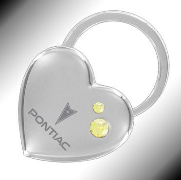 *pontiac®* key chain fob holder ring *chrome*