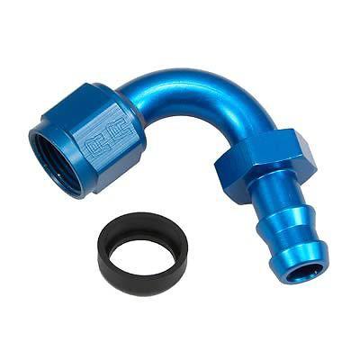 Russell 626010 hose end twist-lok 120 deg -8 an hose to female -8 an blue ea