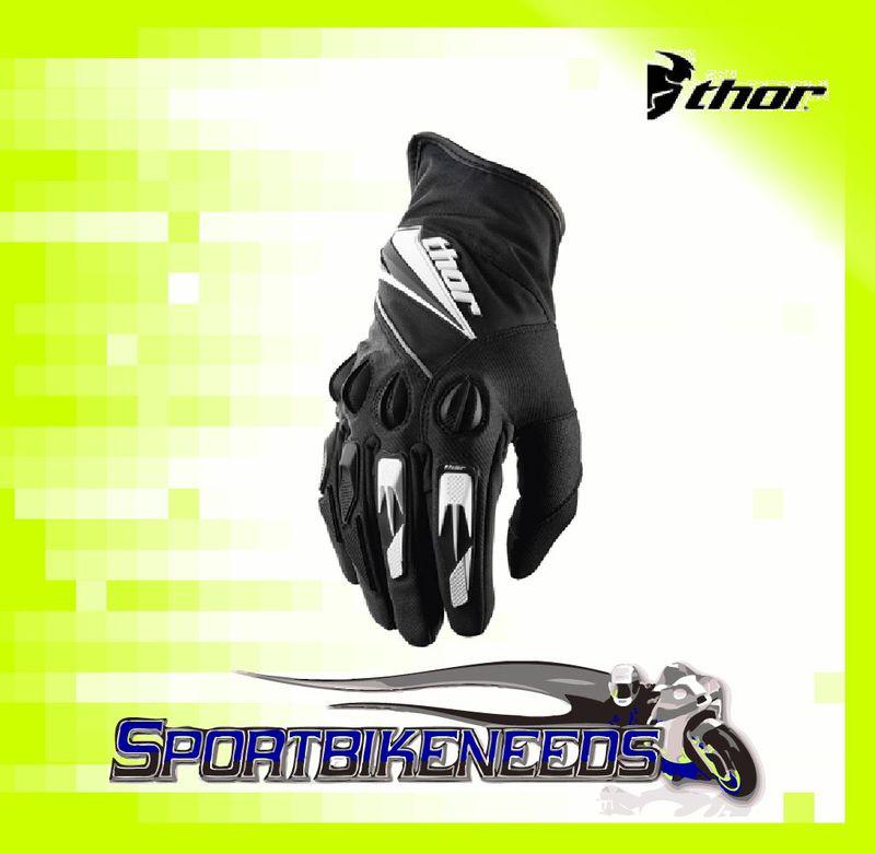 Thor 2012 insulator gloves black motocross large l lg