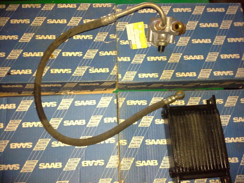 Saab 900 - engine oil cooler, oil filter housing and cooler hose 