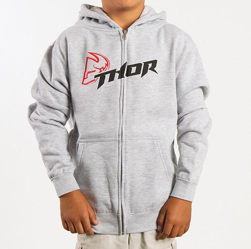 Thor fusion youth zip up hoody heather gray