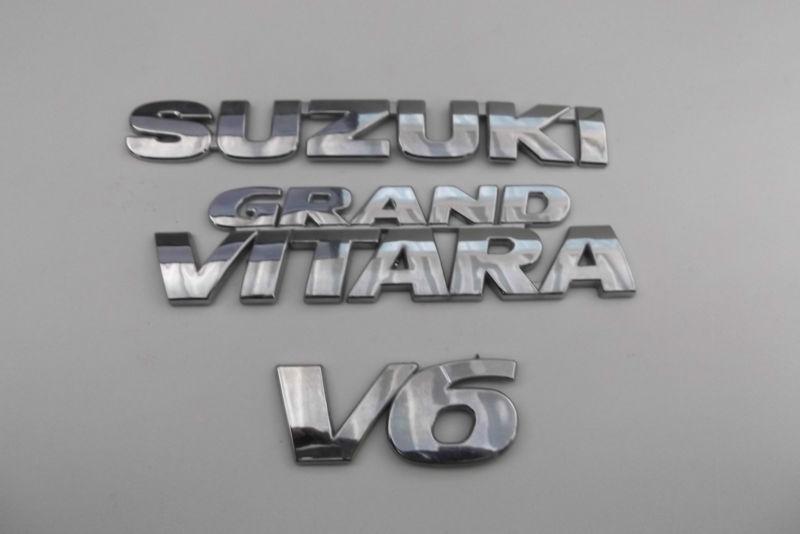 2002 suzuki grand vitara v6 emblem badge decal set of 3 emblems oem