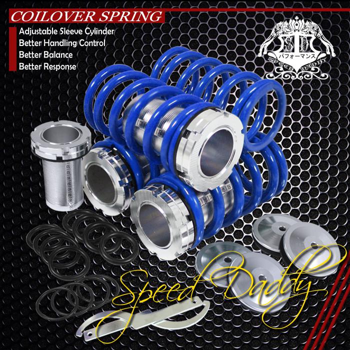 Front+rear scale coilover 0-3"spring/springs 93-97 honda del sol eg1 eg2 eh blue