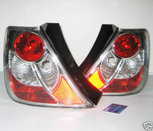 02-05 honda civic hatchback tyc euro tail lights chrome set auto street legal