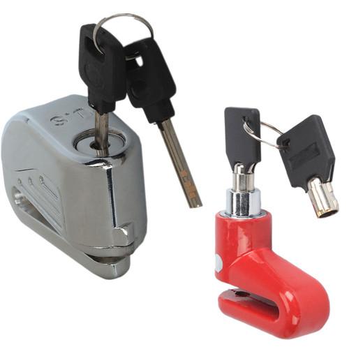 1 motorcycle security brake disc safety wheel lock + 1pcs anti thief alarm lock