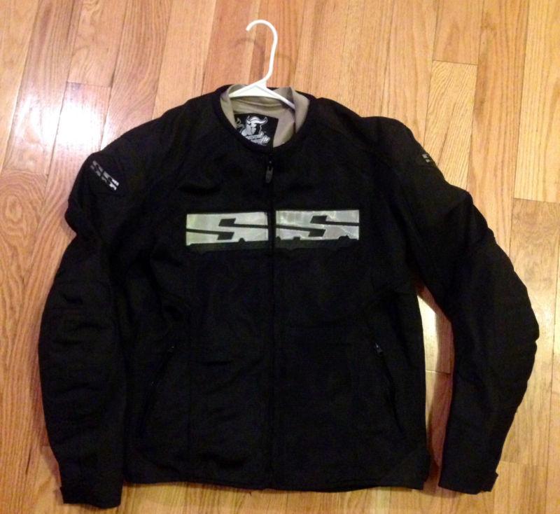 Speed and strength motorcycle jacket black size xl