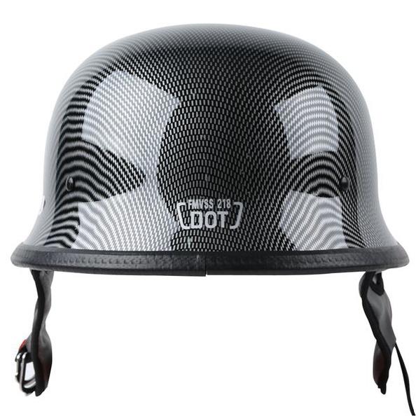 New carbon fiber wwii german half helmet dot motorcycle cruiser helmet sz l new