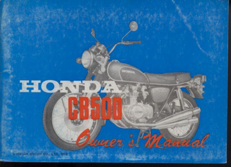 1973 honda cb500 owner's manual