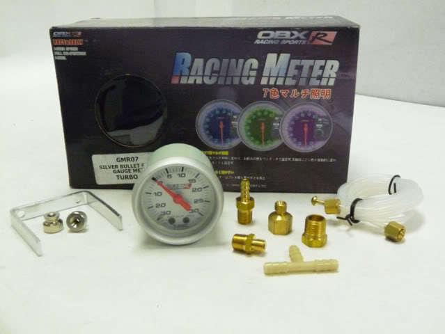 Obx gauge meter turbo 52mm silver face (a)