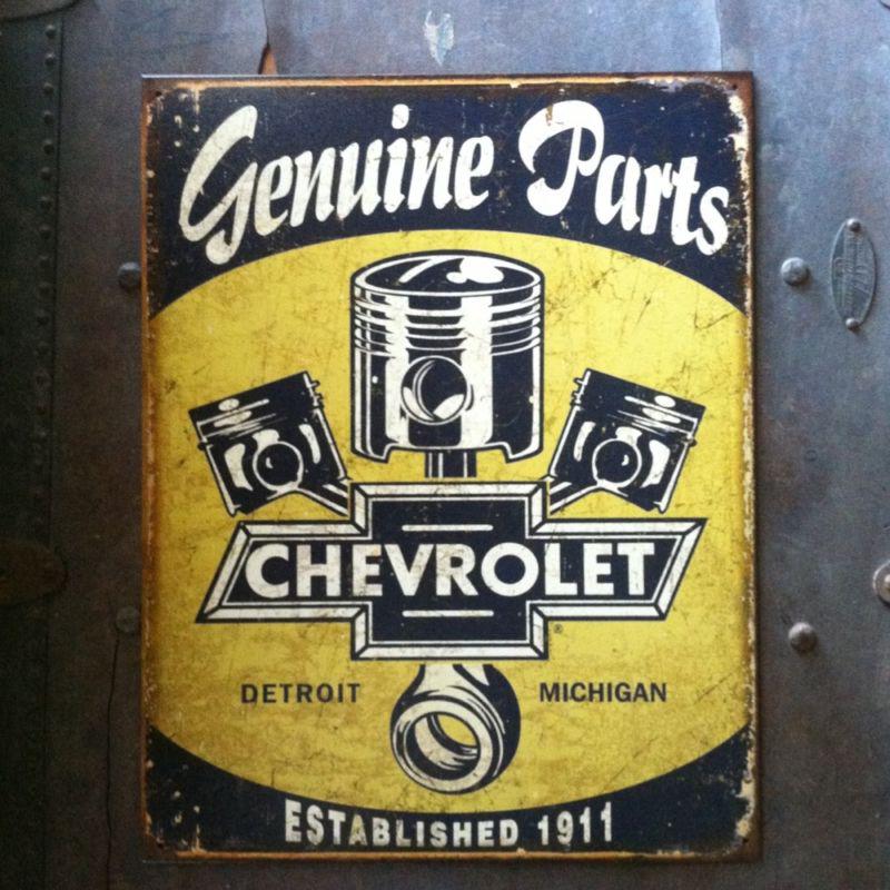 Chevrolet genuine parts  man cave metal sign ford chevy dodge