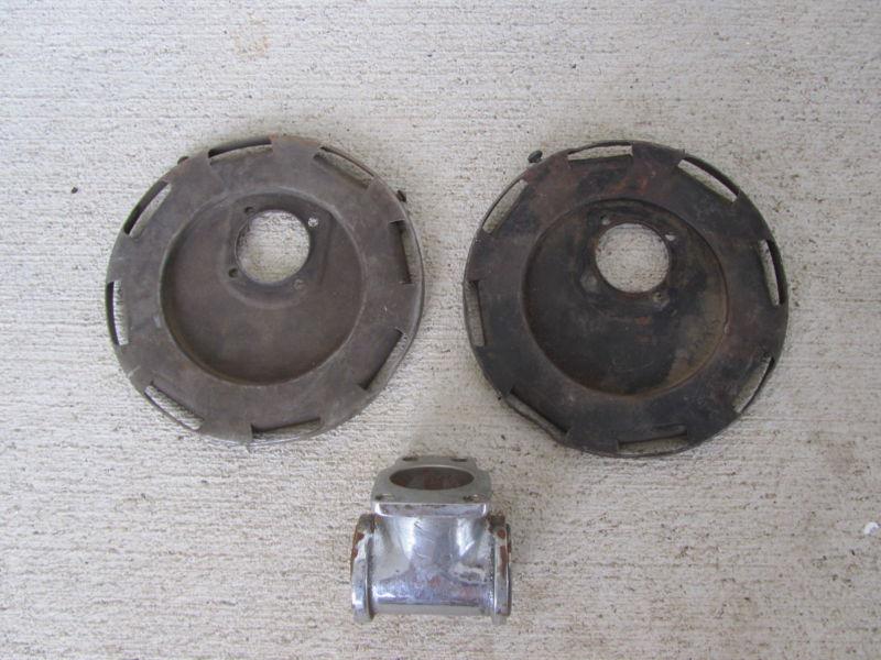 Vintage harley davidson + manifold air cleaner backing plate + panhead knuckle